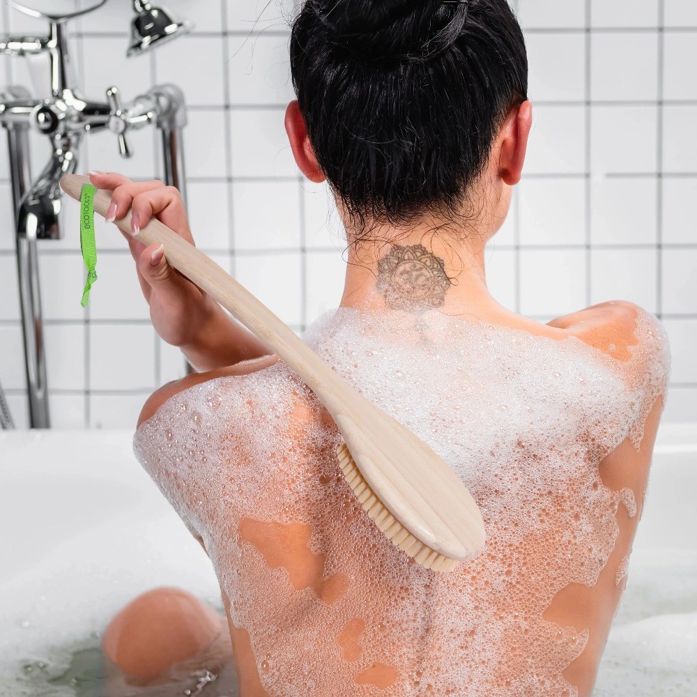 EcoTools Bath Bristle Brush, for Cleansing & Exfoliating, 1 Count