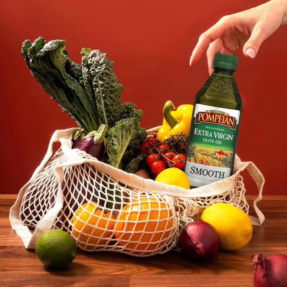 Pure & Smooth Extra Virgin Olive Oil – First Cold Pressed, Polyphenol-Rich, 1...