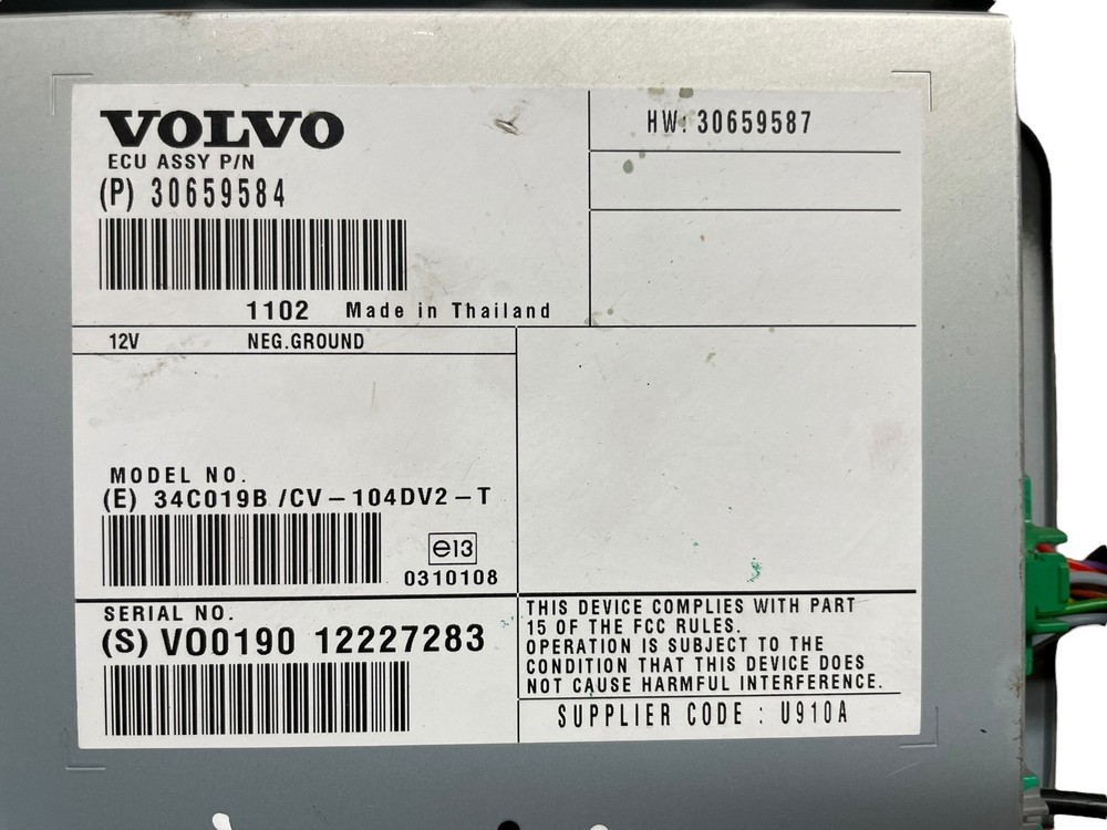 VOLVO XC60 SOUND SYSTEM MODULE AMPLIFIER 30659584