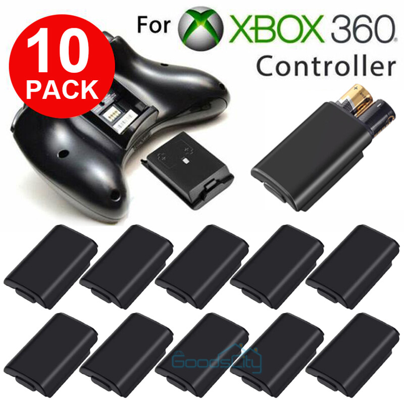 10PCS AA Battery Back Cover Case Shell Pack For Xbox 360 Wireless Controller USA