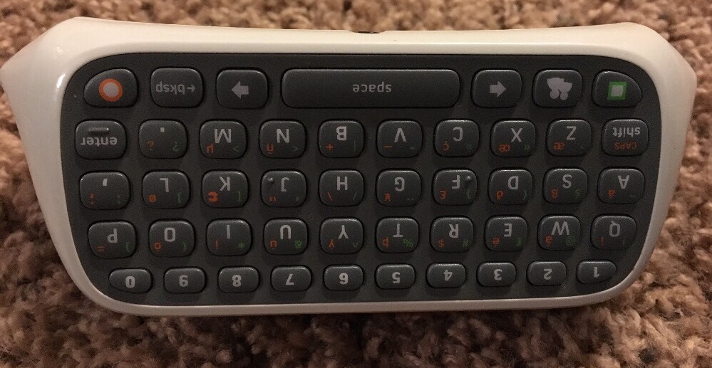 Xbox 360 Chatpad, White, Keyboard Keypad For Controller ~ Genuine Microsoft