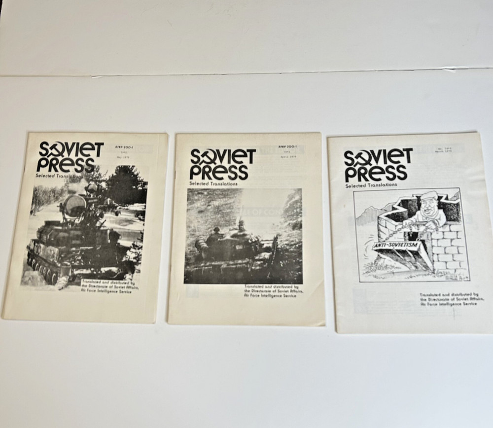 Soviet Press Selected Translations 1979 USAF Intelligence 3 Issues Military