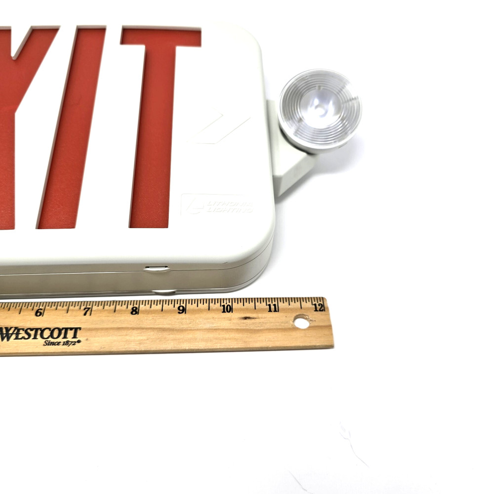 2 (two) Lithonia Lighting White Exit Signs
