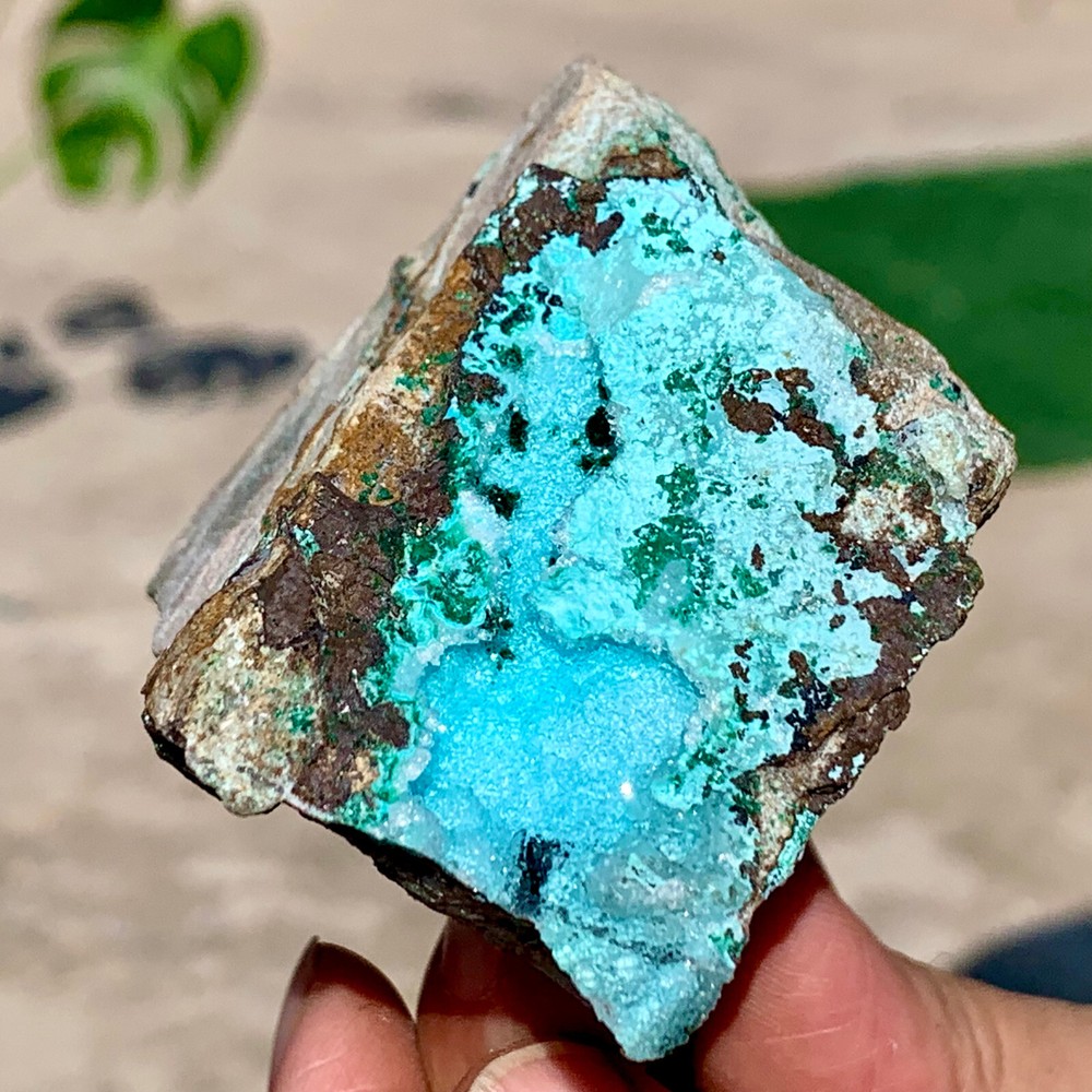 226G Natural Gorgeous Druzy Blue Chrysocolla Specimens