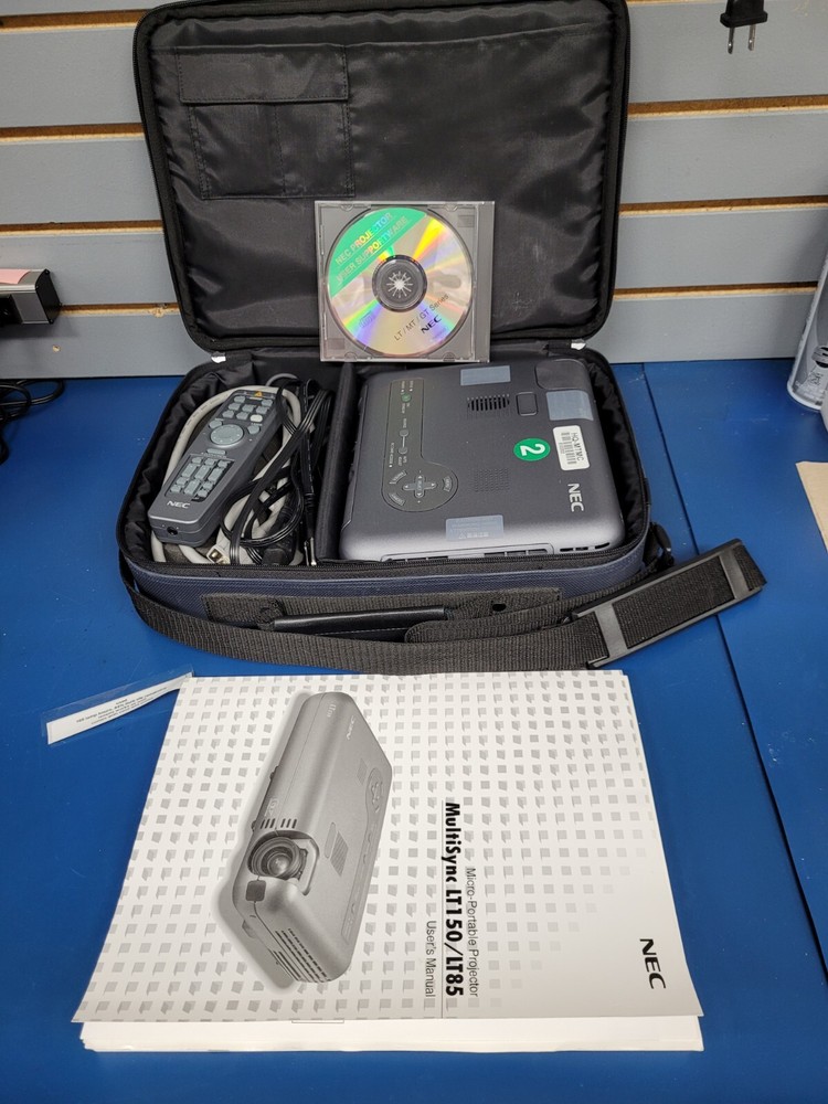NEC MultiSync LT85 Portable Projector with Remote & Accessories Working!!!