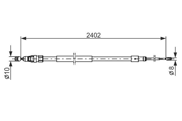 Cable Pull, parking brake BOSCH 1987482276