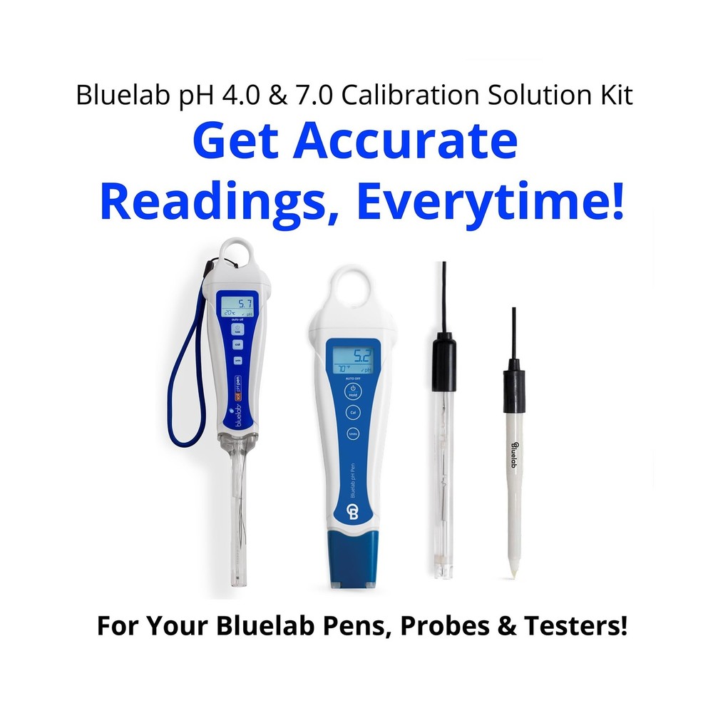 Bluelab pH 4.0 & 7.0 Calibration Solution Kit - pH Meter & pH Pen Calibration...