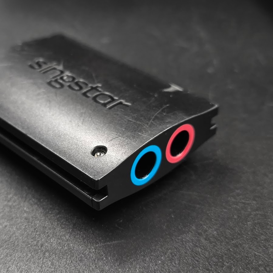 Playstation 2 PS2 Microphones Singstar With USB Dongle Connector Working Black