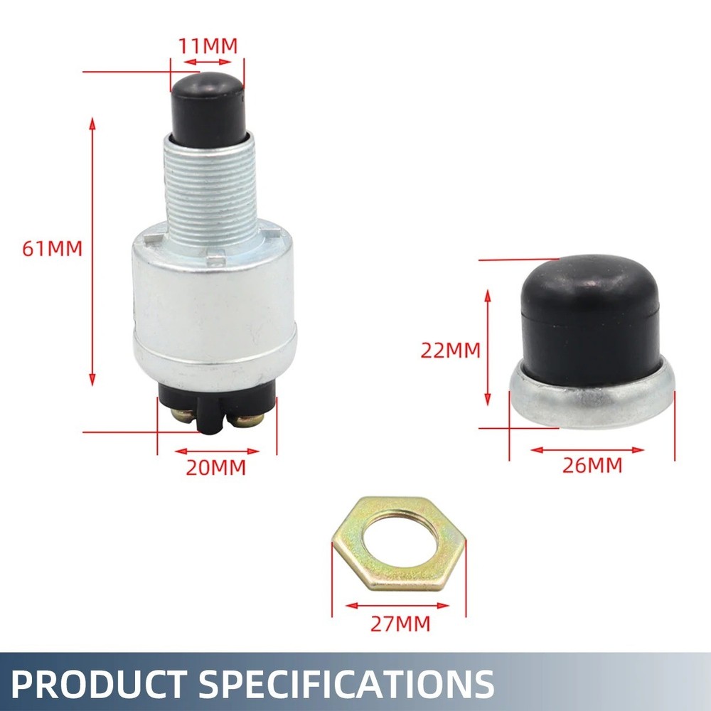Waterproof 50A 12V Car Boat Track Switch Push Button Horn Engine Start Starter