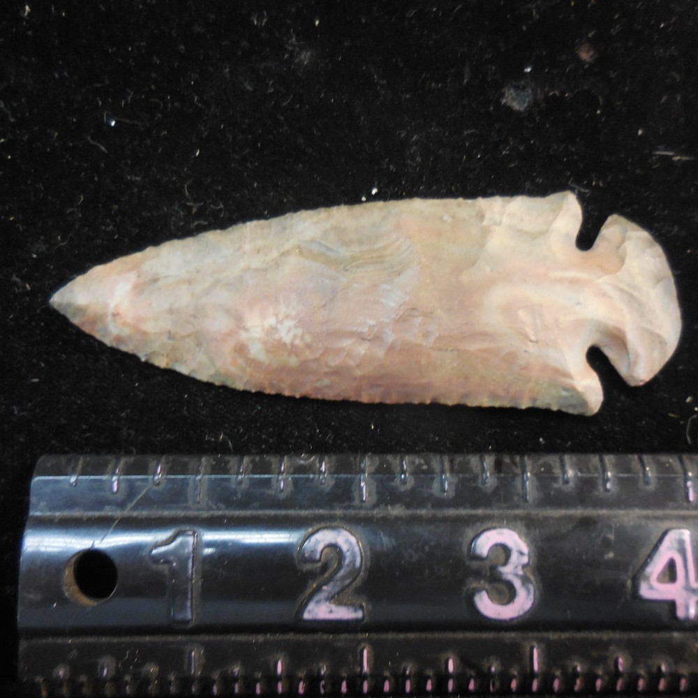 MULTI-COLORED DOVETAIL POINT--CLASSIC FORM AND FLAKING #JE