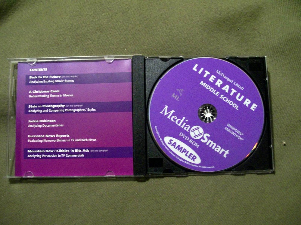 McDougal Littell Literature Middle School Media Smart Sampler DVD-ROM