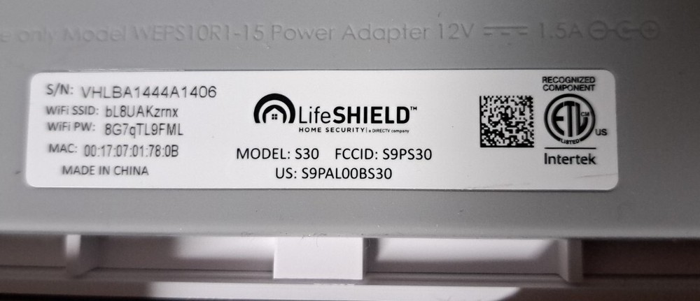 ADT Lifeshield Smart Home Security System S30 Open Box