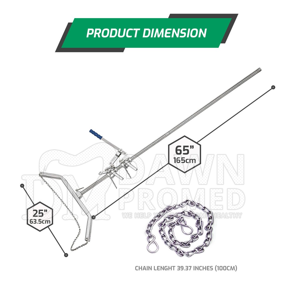 Calf Pulling 65" Diamond Puller Jack Cattle Calving Birthing Rod German Grade