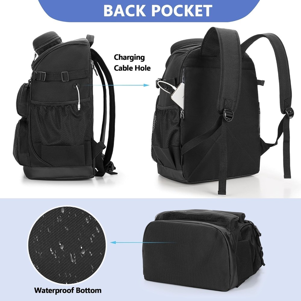 Waterproof Swim Gear Backpack with Efficient 7 Pockets and Shoe Compartment
