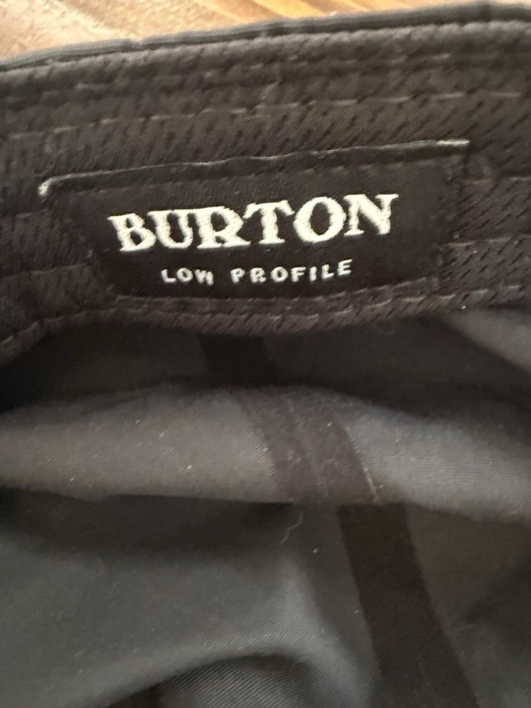 Burton Colfax Cordova 5 Panel Hat Cap Adjustable Strap Back, Black, Low Profile