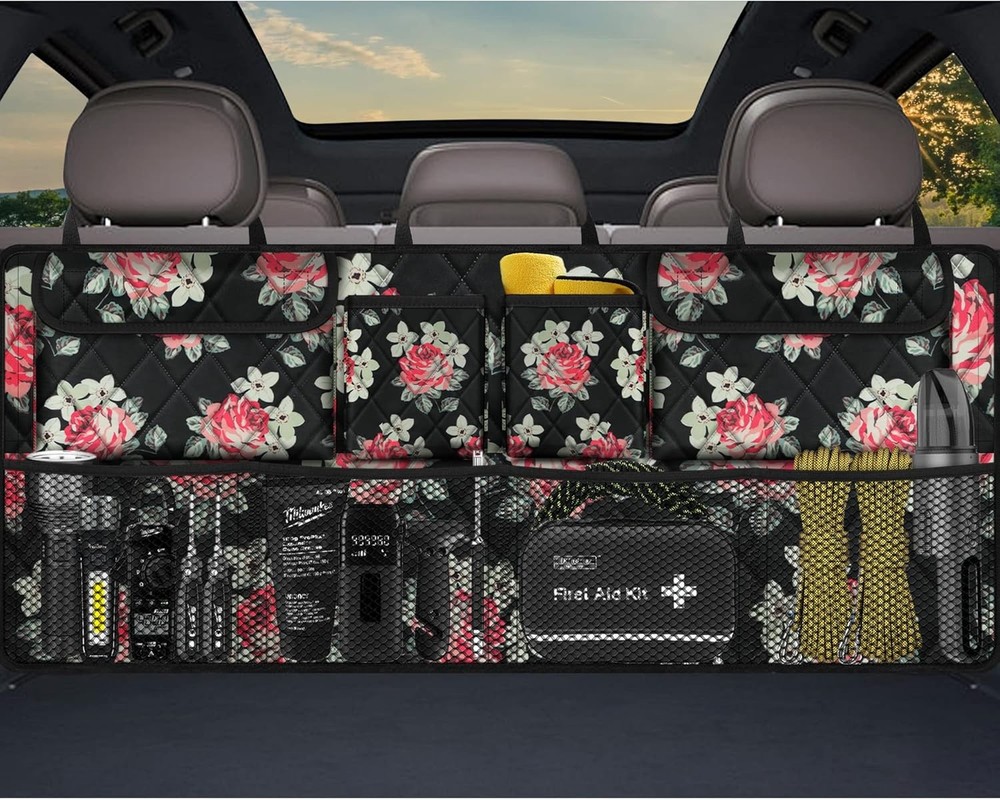 Car Trunk Storage Bag - Floral Pattern
