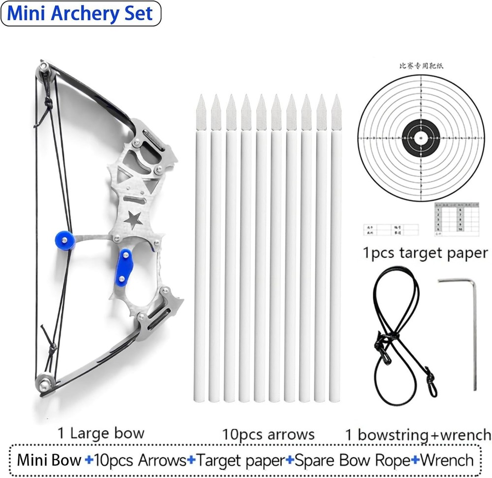 Sleek Silvery Compound Bow Set for Target Shooting - Left & Right Hand Friendly