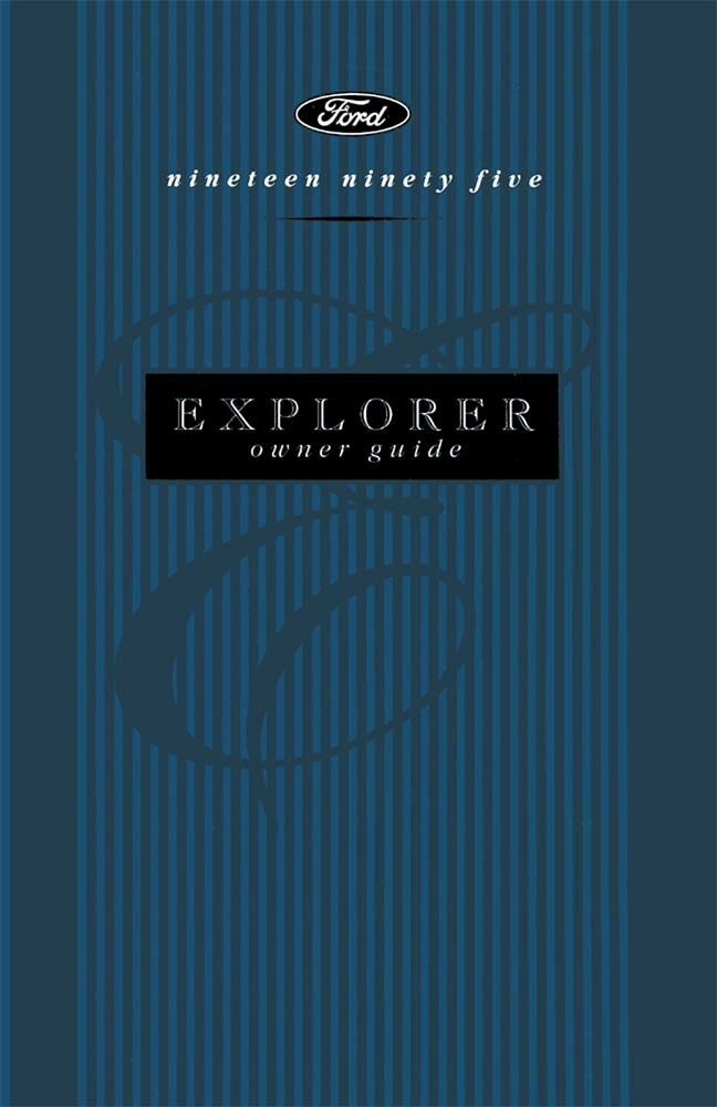 1995 Ford Truck Explorer Owner's Manual