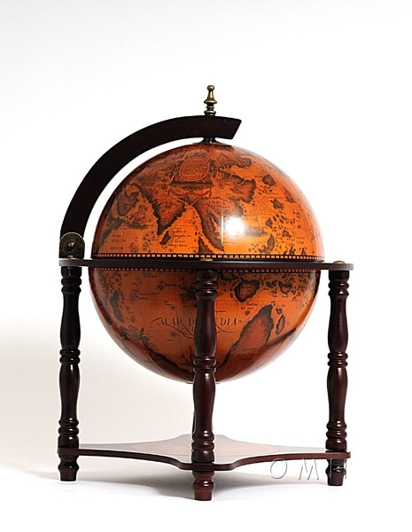 Globe Bar 13 inches- 4 Lgged Stand-Red