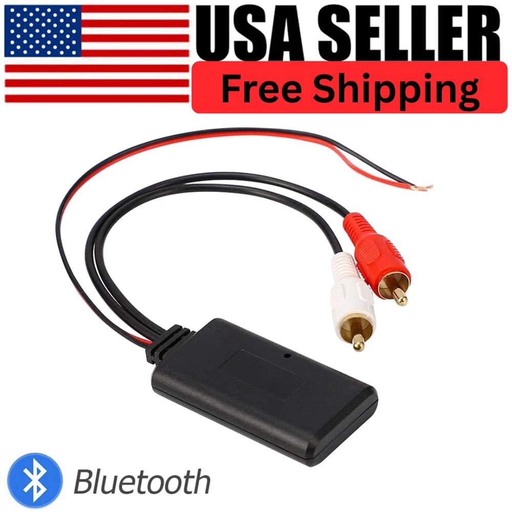 Car Audio Stereo Bluetooth AUX Receiver Module 2 RCA Interface Cable Adapter
