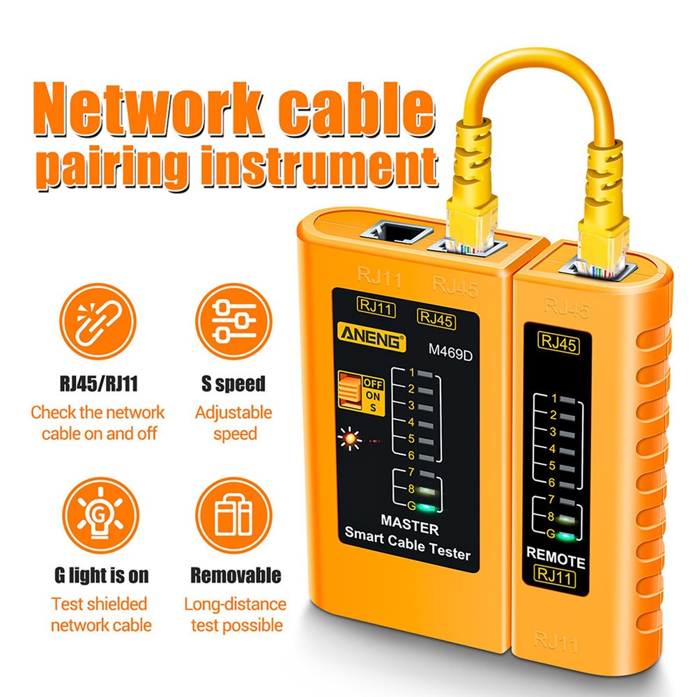 Networks Cable Tester Ethernet RJ45 RJ11 LAN Wire Telephone Cable Testing Tool d