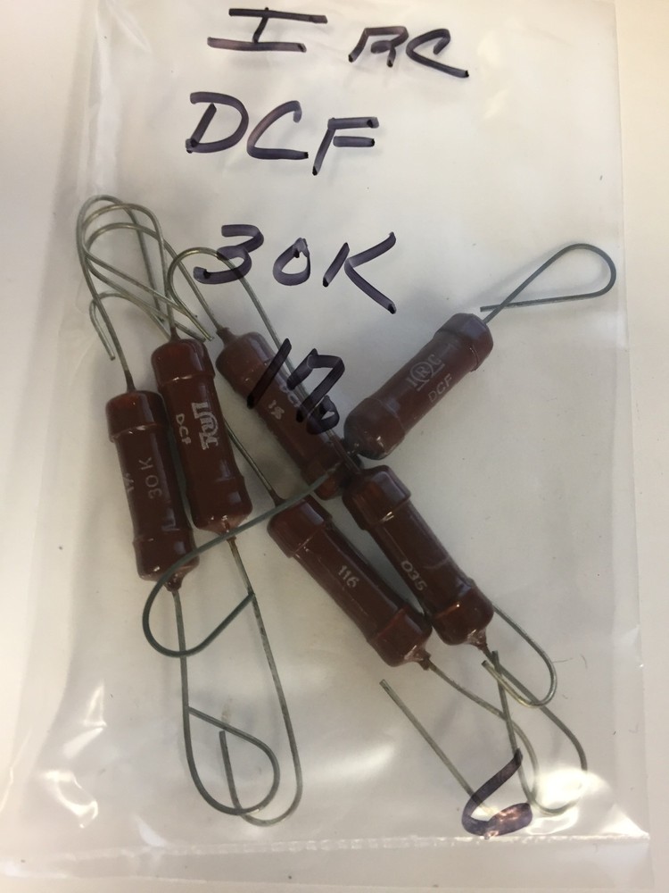 IRC DCF 30K OHM  1% RESISTORS 6 PCS NOS