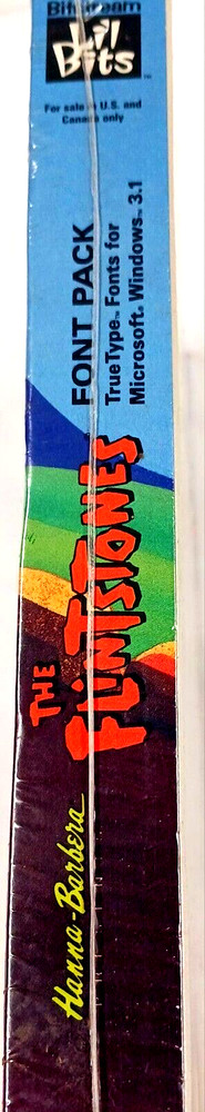 FLINTSTONE FONT PACK FLOPPY DISK MS-DOS/WINDOWS 3.1 VINTAGE NOS