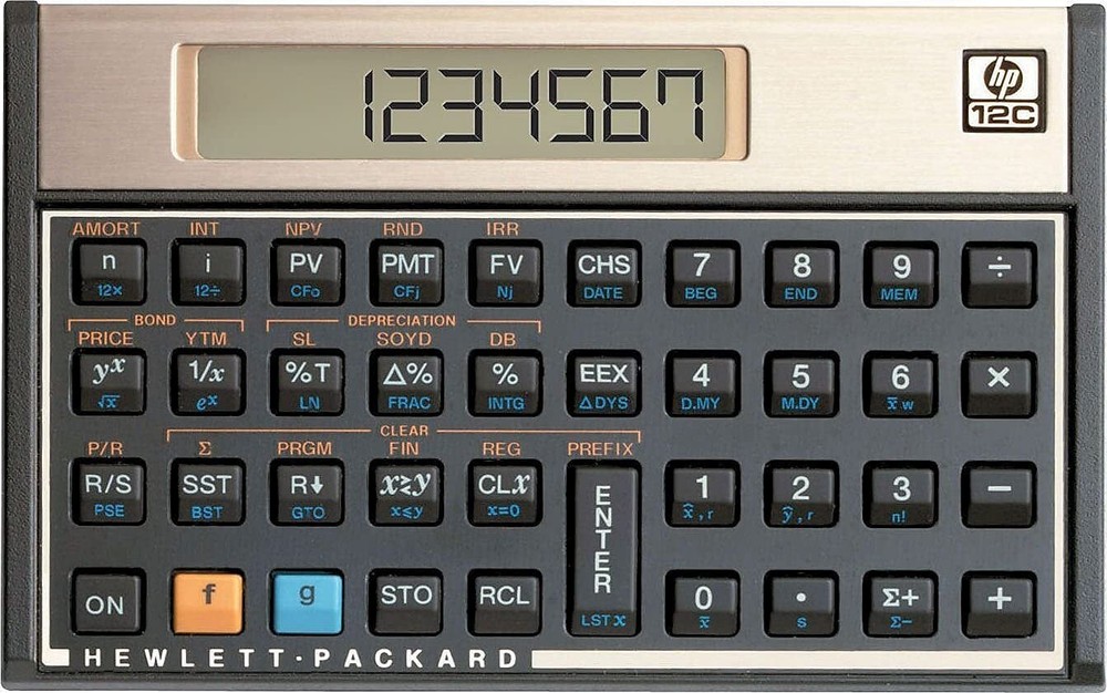 Hewlett Packard 12C Financial Calculator