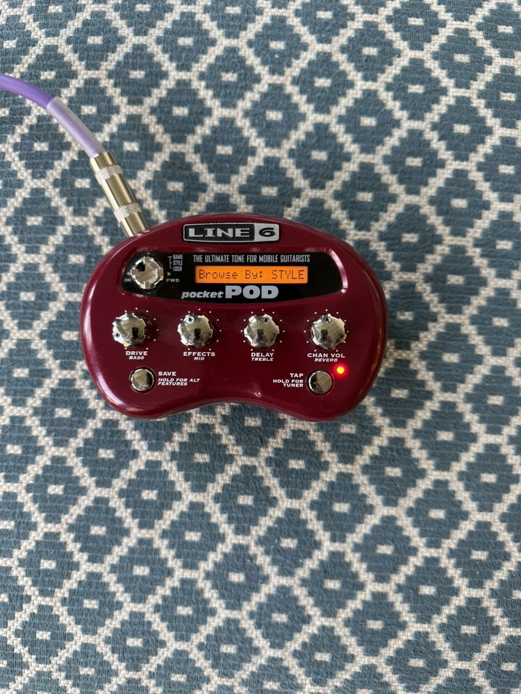 Line 6 Pocket POD Multi-Effects Guitar Effect Control Battery Powered Portable