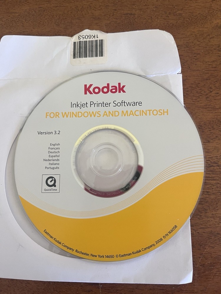 Kodak Inkjet Printer Software CD Windows & Mac Version 3.2