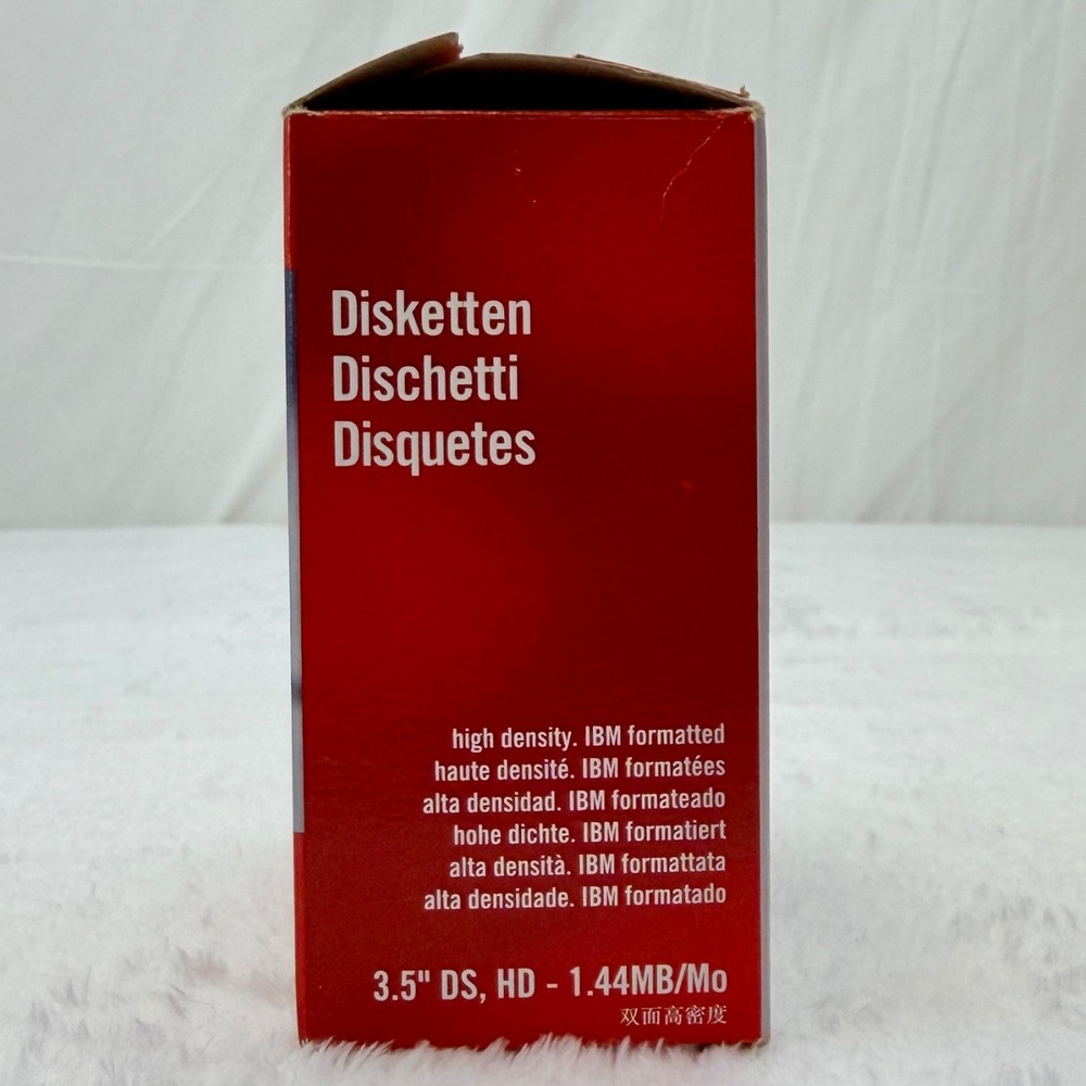 9 Imation 3.5" Diskettes 1.44MB 2HD IBM Formatted with Telescoping Plastic Case