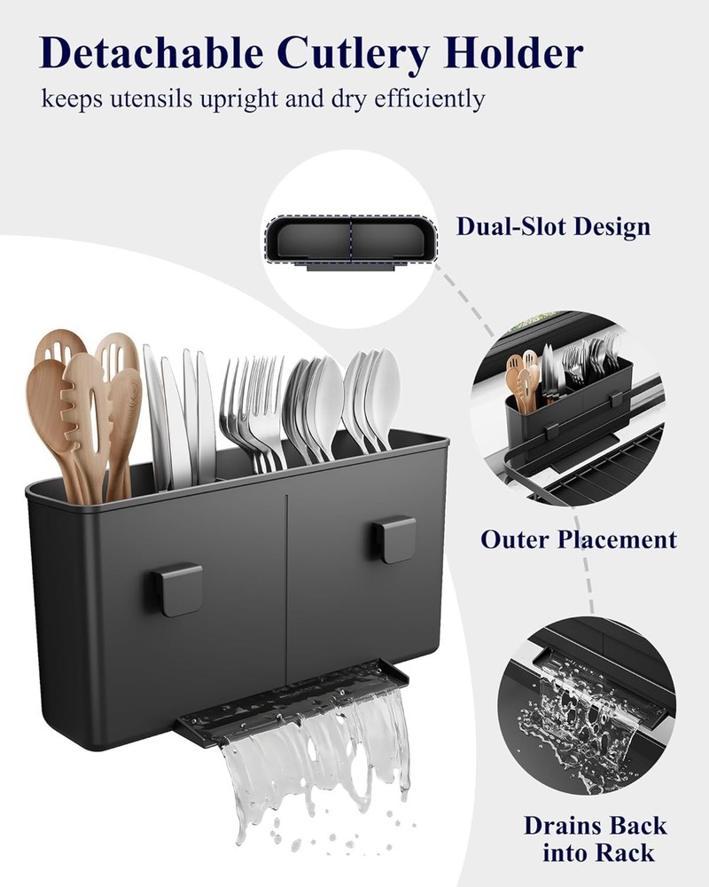 Dish Drying Rack - Multi-Functional Dish Rack for Kitchen Counter