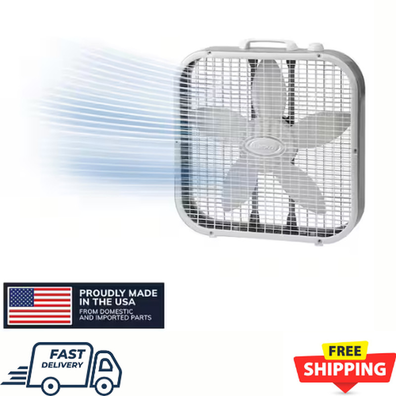 Lasko 20" Classic Box Fan with Weather-Resist