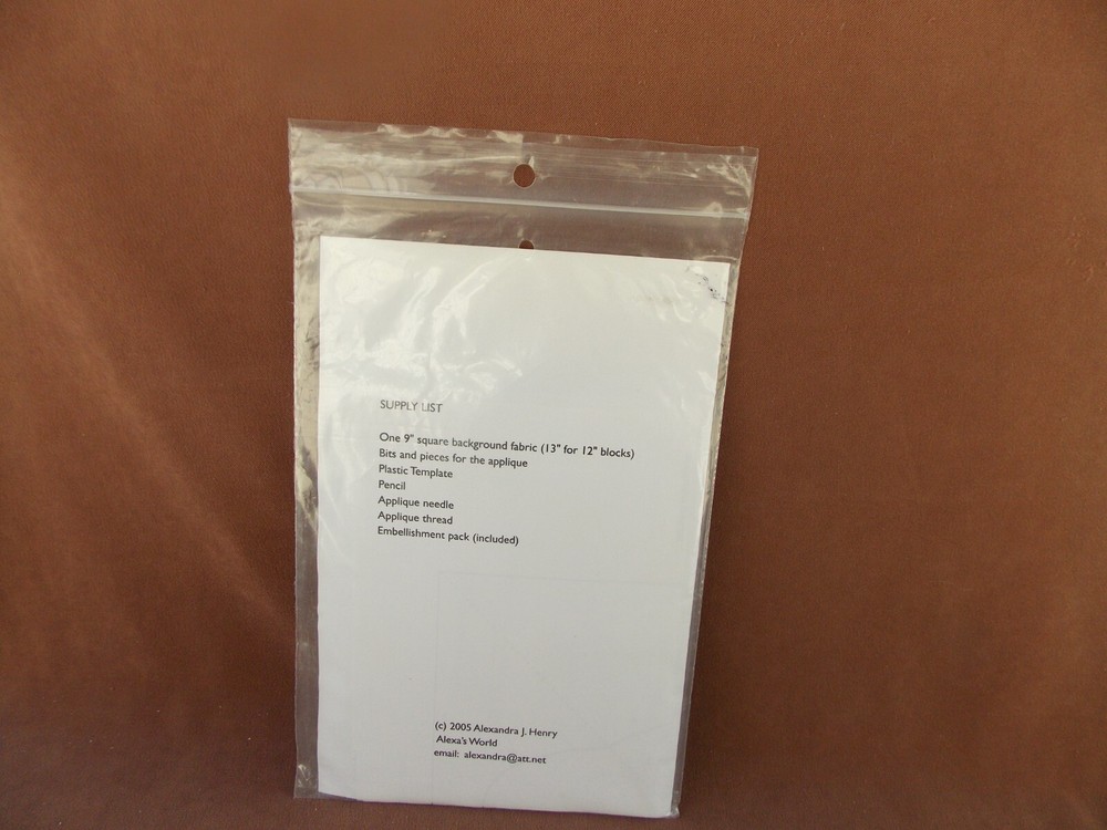 Cactus Wren Uncut Applique Pattern Alexandra J Henry