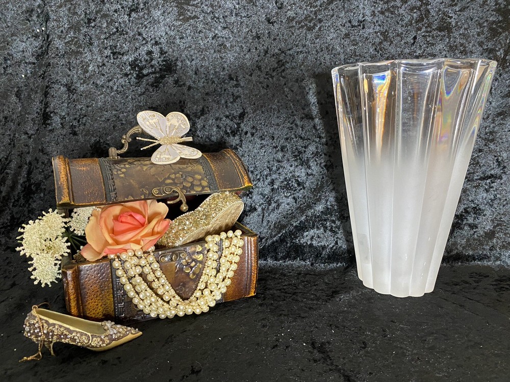 Crystal & Frosted Vase