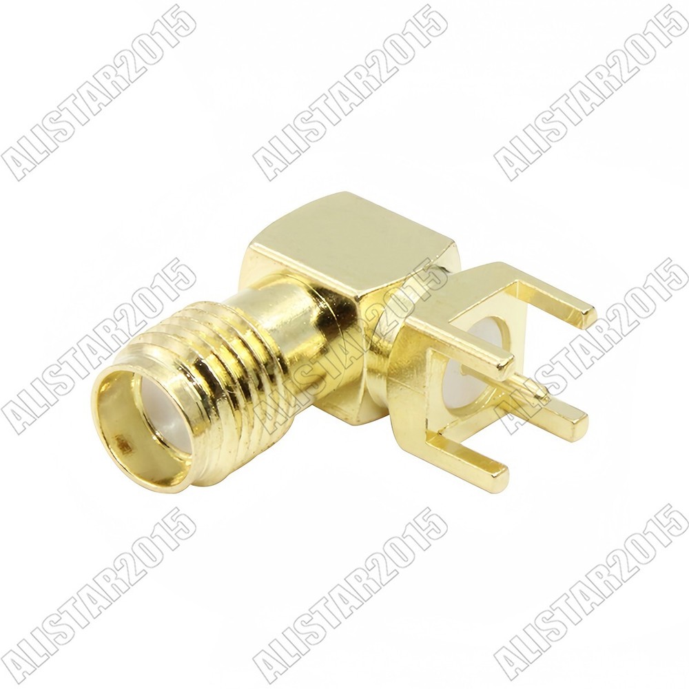 10x SMA Jack Female Right Angle Thru Hole PCB Mount Medium Version Connector New