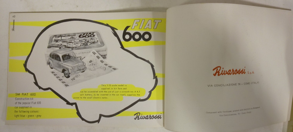Rivarossi HO Scale 1957 General Catalog
