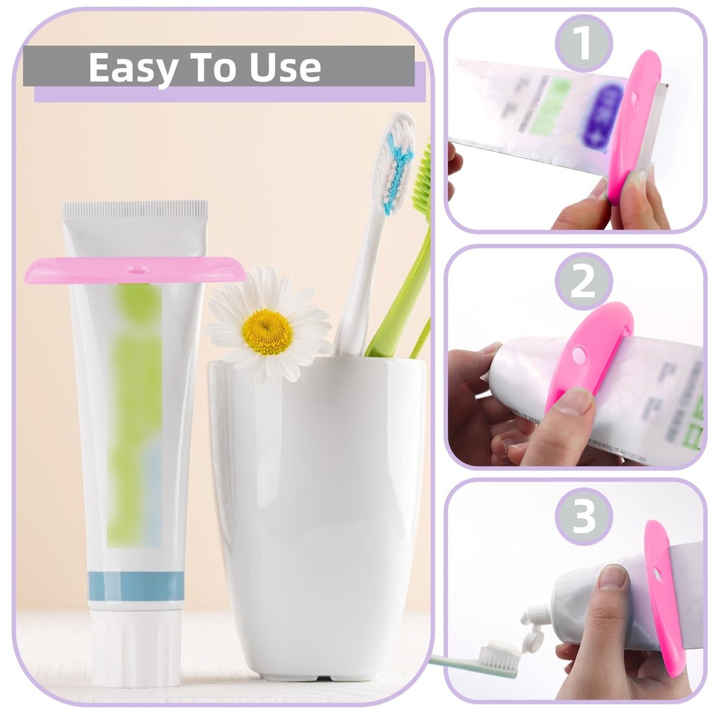 4 Pcs Toothpaste Squeezer,Plastic Tube Squeezer Corlorful