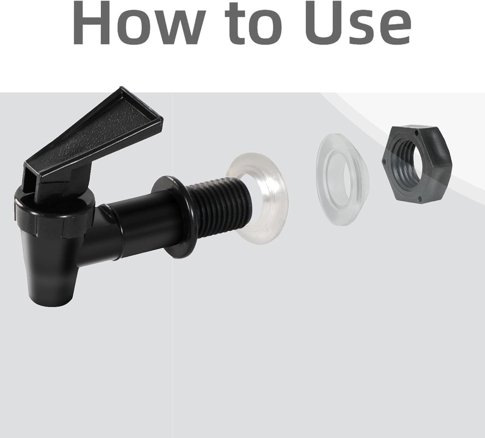 4 PCS Replacement Cooler Faucet Spigot, Leakproof Plastic Tap Set for Beverage D