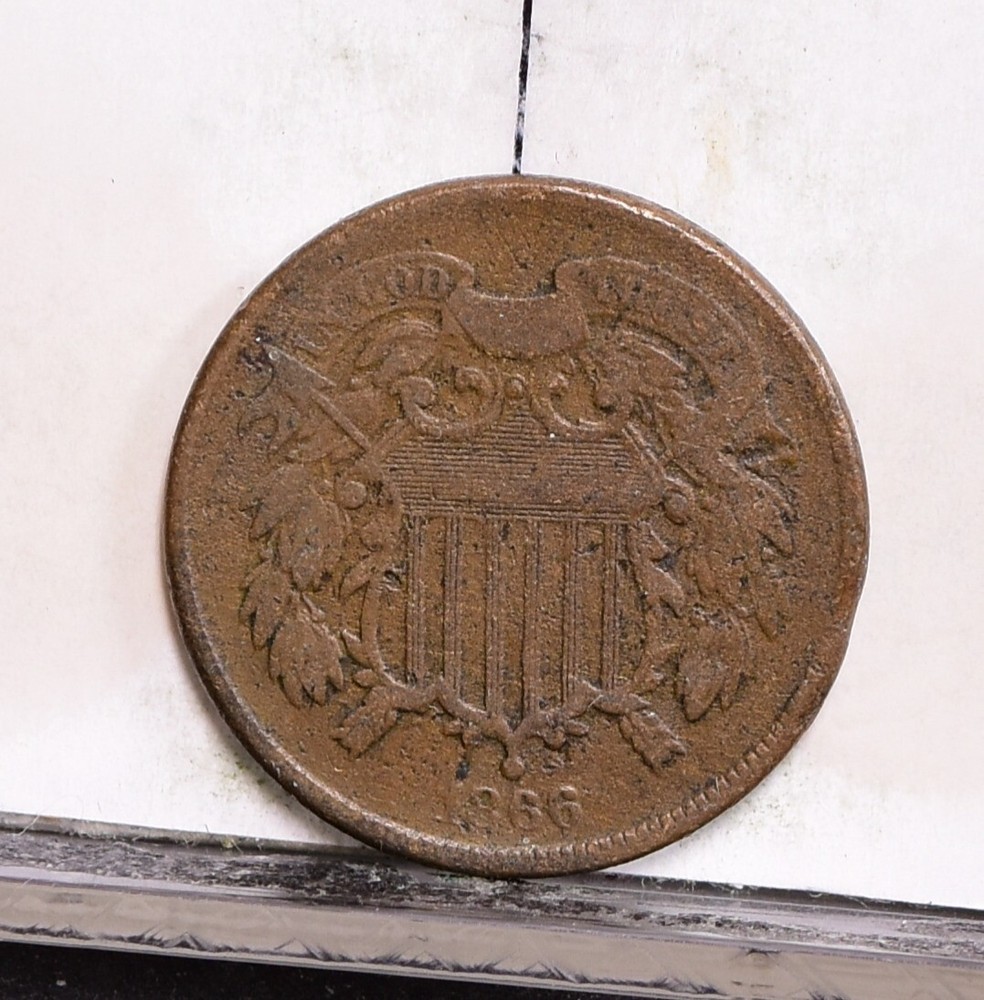 1866 Two Cent Piece - VG (#58143-L)
