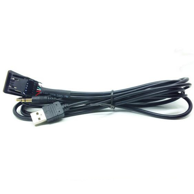 Auto 3.5mm USB AUX Headphone Male Jack Flush Mount Mounting Adapter Panel Input