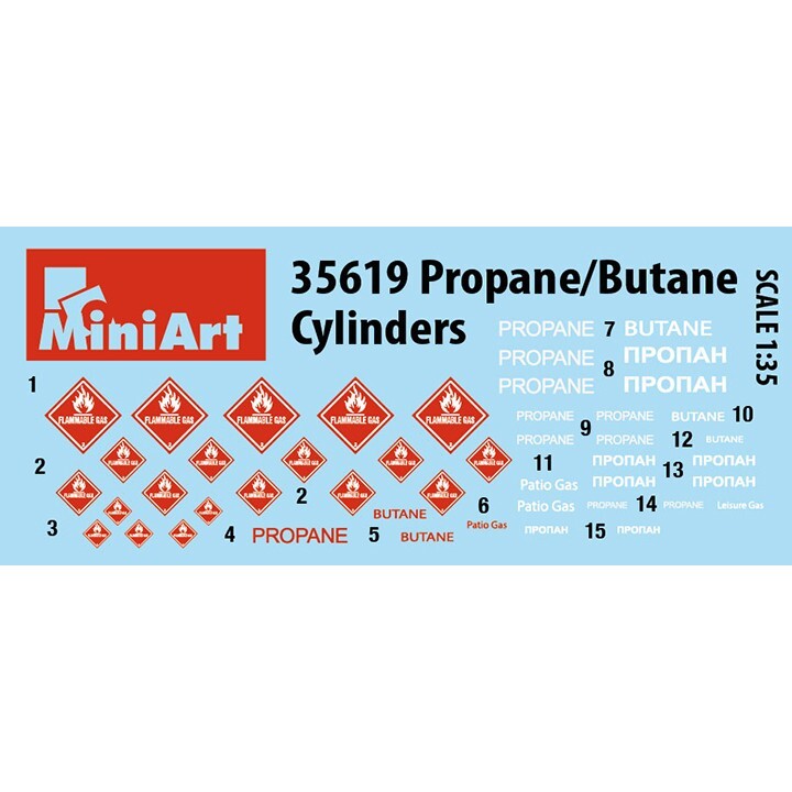 Miniart #35619 1/35 Propane/Butane Cylinders