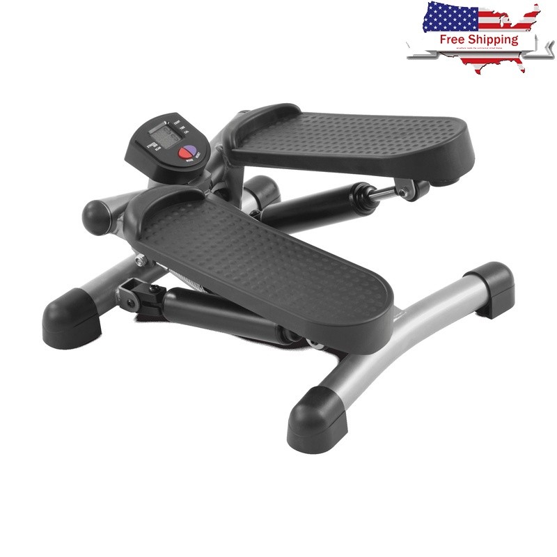Twisting Mini Stepper Machine Full Body Workout Resistance Bands Digital Display