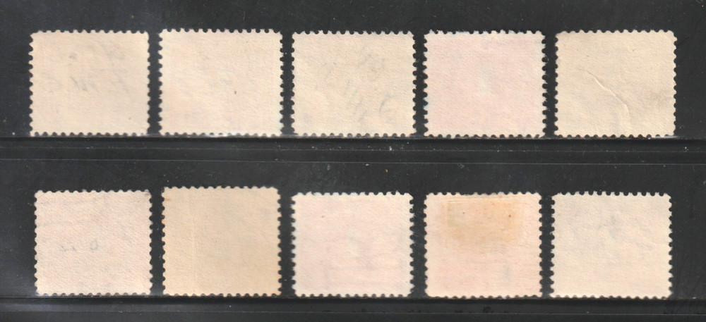 Scott # 228, Used, 1¢ Documentary, Manuscript Cancels, 10 Different