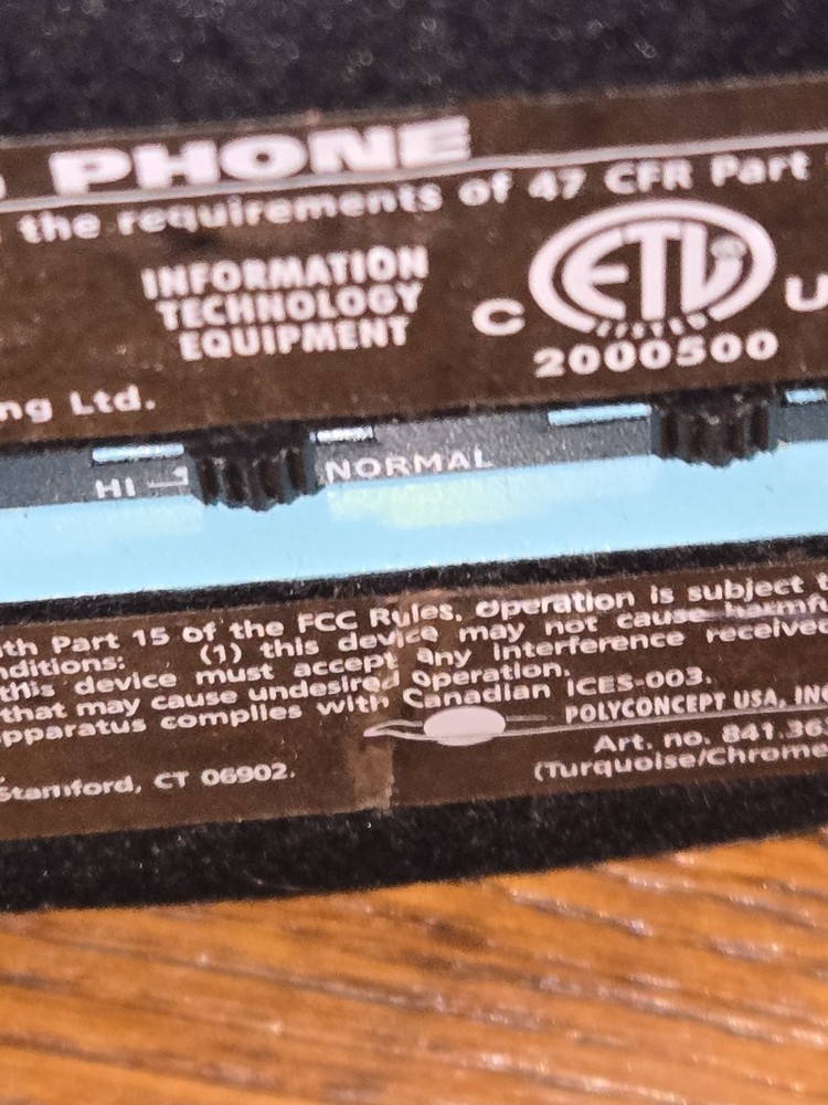Turquoise phone reproduction