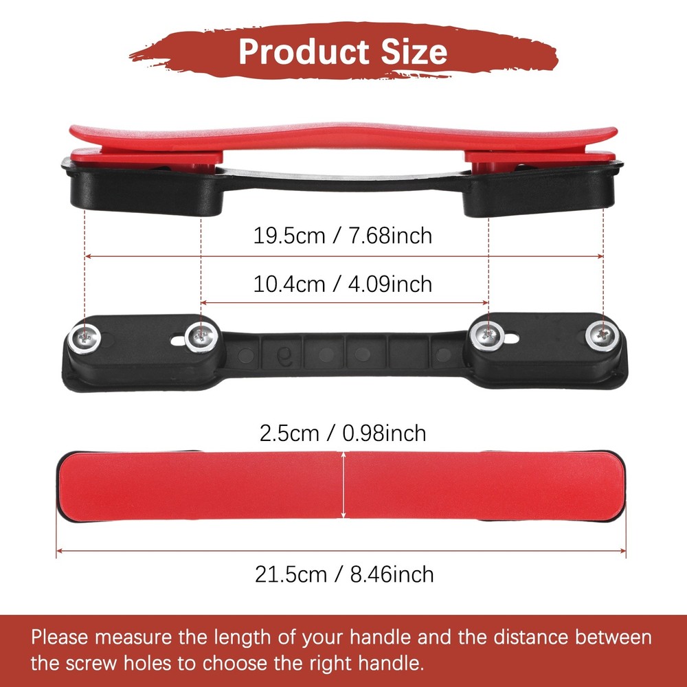 2PCS Luggage Replacement Handle for Suitcase - [Bright Red-8.5IN]