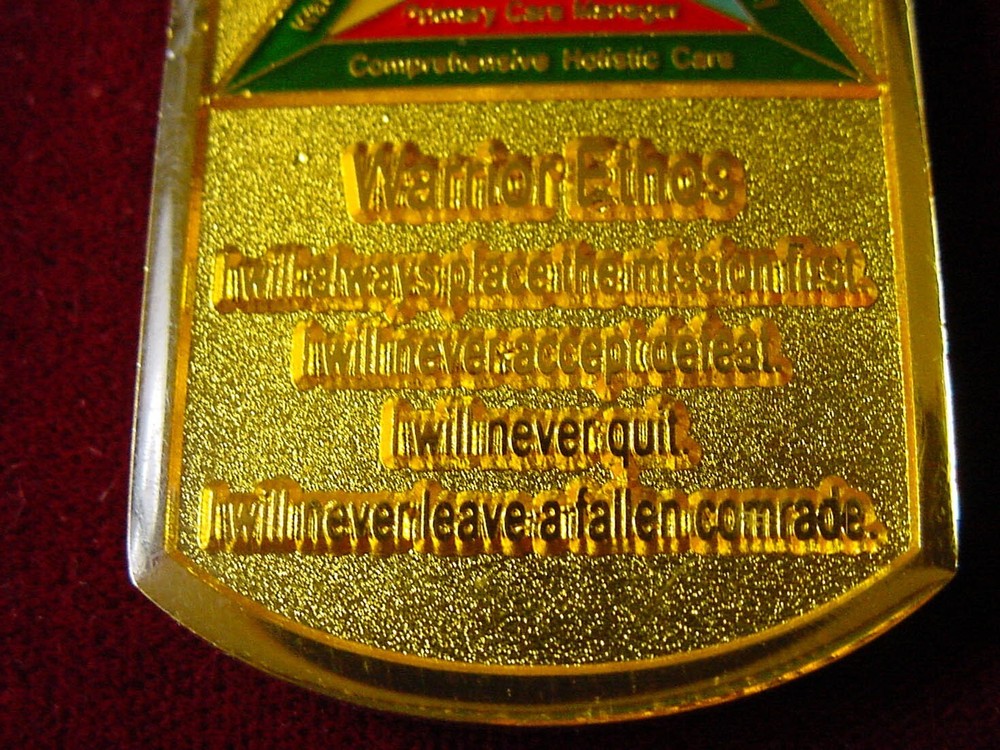 Walter Reed AMC Warrior Ethos Challenge Coin