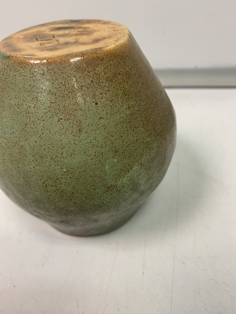 Vintage Handmade Stoneware Pot with Lid