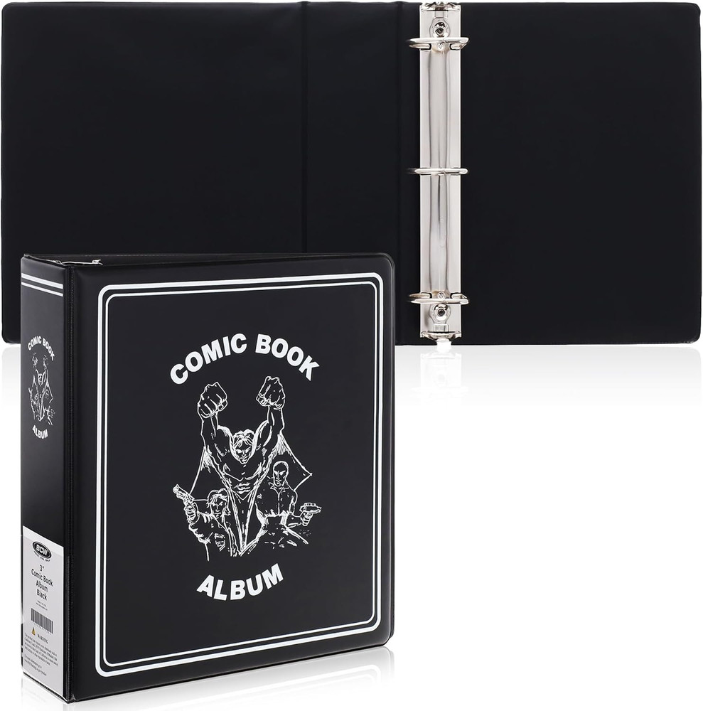 3In Comic Book Binder | Fits Current & Silver Age Comic Pages | Heavy Duty D-Rin