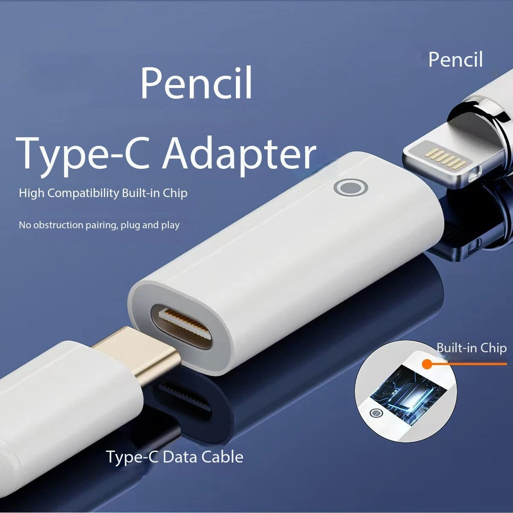 2Pack Charging Adapter Compatible USB-C For Apple Pencil 1st Generation